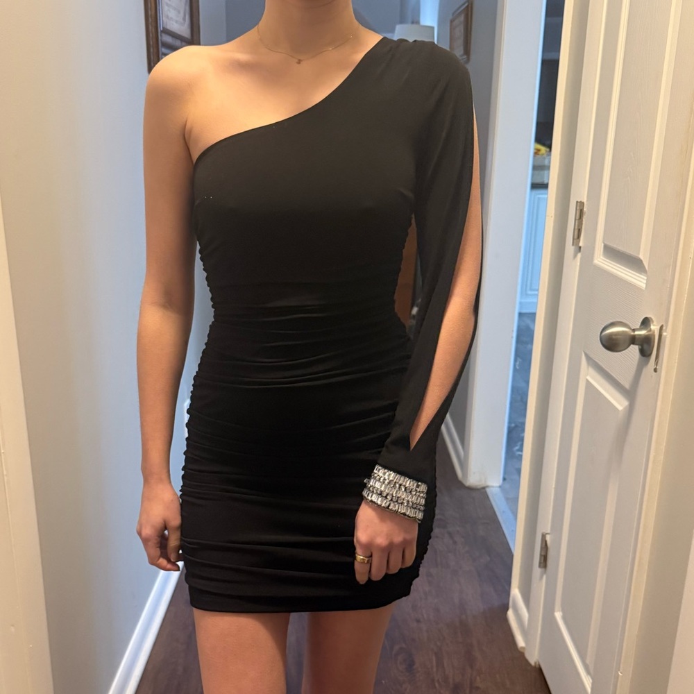 Black One-Shoulder Dress